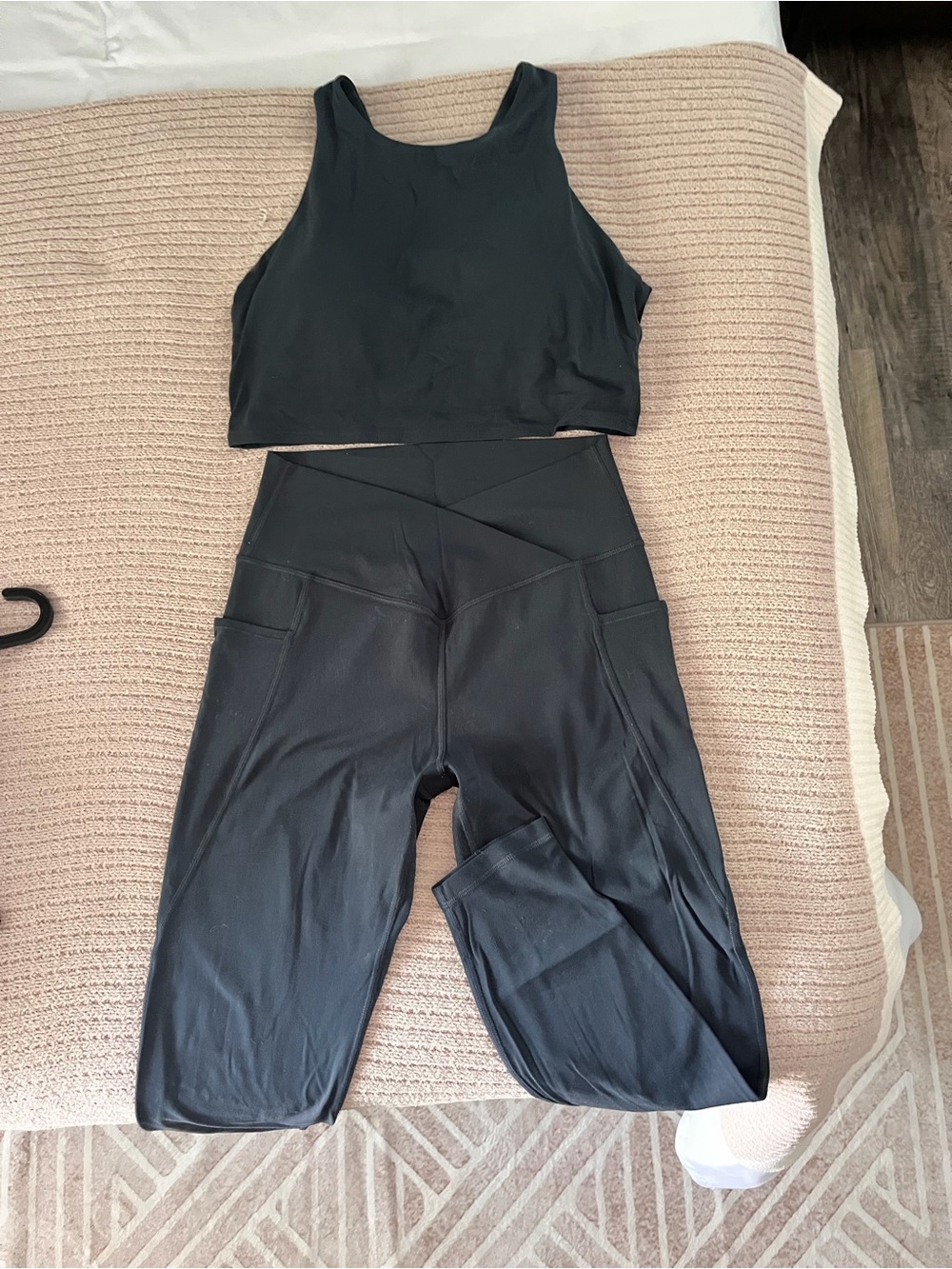 Women’s CRZ Yoga Butterluxe Navy High-Waist Crop Tank & Leggings Set